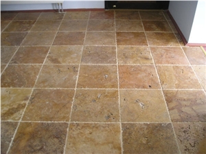 Antique Travertine Tile Application, Yellow Travertine Turkey Tiles & Slabs, Flooring Tiles