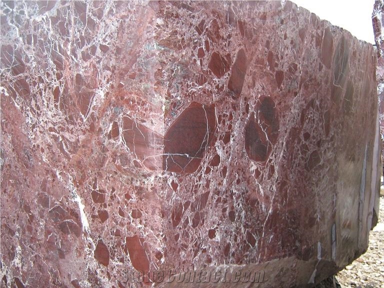 Rosa Levanto Marble Block, Turkey Red Marble