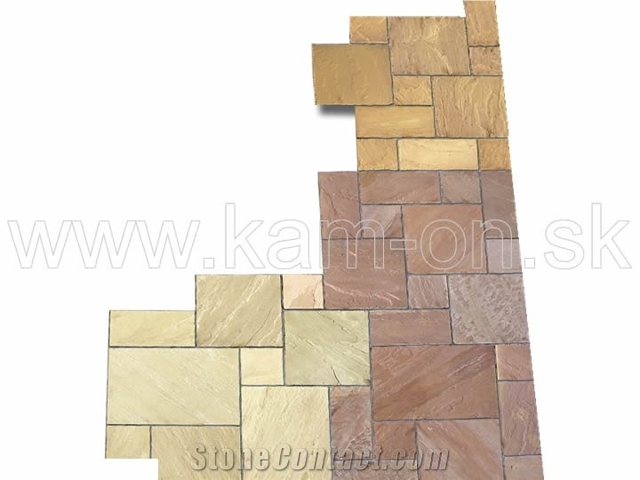 Modak Sandstone Tile Pattern, India Brown Sandstone