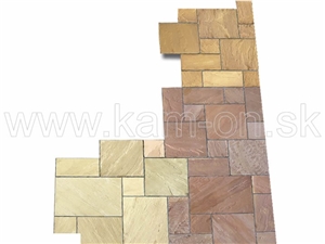 Modak Sandstone Tile Pattern, India Brown Sandstone