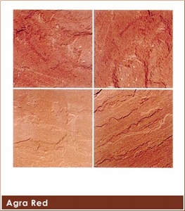 Agra Red Sandstone Slabs & Tiles, India Red Sandstone