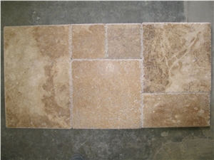 Brown Travertine French Pattern