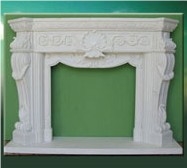 White Marble Fireplace Mantel