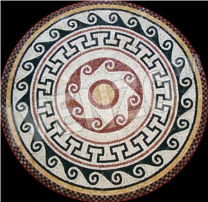 Mk020 Marble Mosaic Roman Medallion