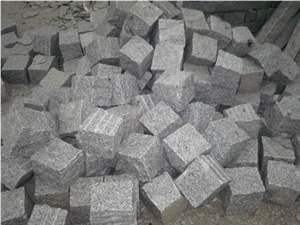 G603 Granite Cube Stone, Grey Granite Cube Stone