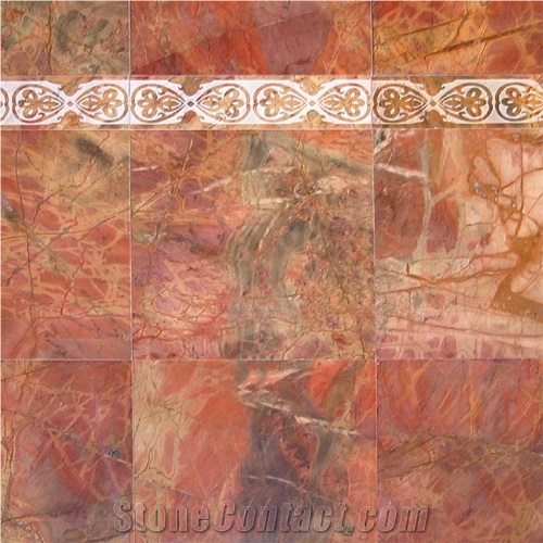 Rosa Damascus Marble Tiles
