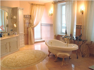 Bathroom Design with Rosa Portogallo Marble, Rosa Portogallo Pink Marble Bathroom Design
