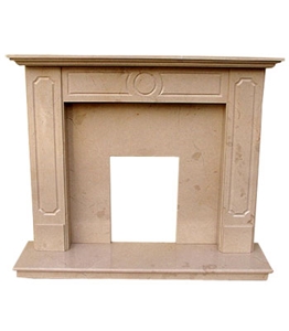 Beige Limestone Fireplace Mantel Fp-004
