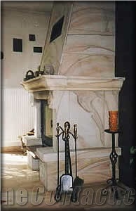 Sandstone Traditional Style Fireplace