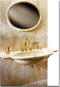 Vanity Top - Wash Basin with Rosa Portugal Marble
