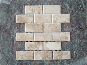 Turkish Beige Travertine Brick Mosaic