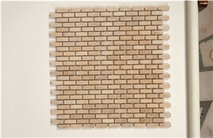 Turkish Beige Travertine Wall Mosaic