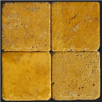 Yellow Travertine Tumbled Antique Tiles