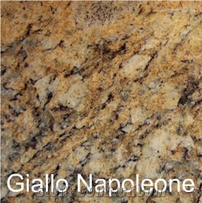 Giallo Napoleon Granite Slabs Tiles Brazil Yellow Granite From