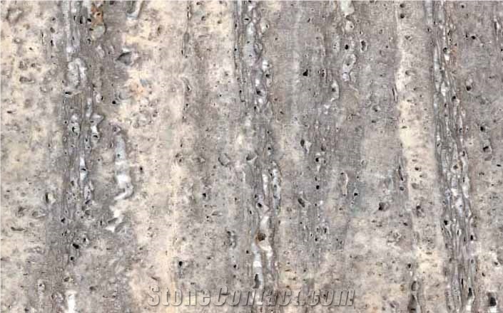 Silver Travertine Slabs & Tiles Zs-T07, Turkey Grey Travertine