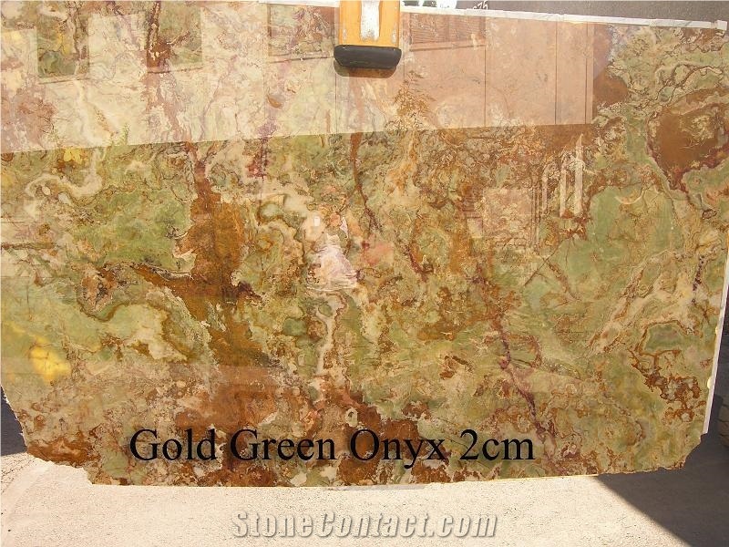 Gold Green Onyx Slabs 2cm