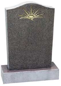 Chinese Mahogany Granite Headstone