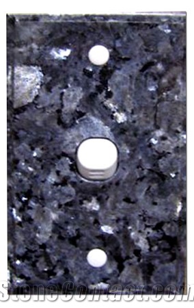 Granite Light Switches, Pearl Blue Granite Tiles, Slabs