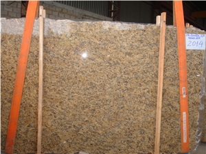 Giallo Santa Cecilia Granite Slab, Brazil Yellow Granite