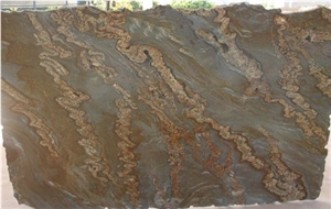 Snake Brown Granite Slab, Brazil Brown Granite