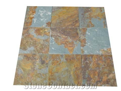 China Rust Slate Slabs & Tiles