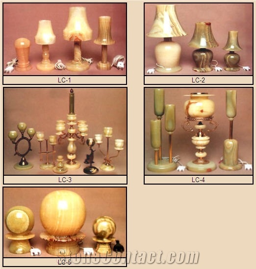 Onyx Lamp Stand Home Decor from Pakistan