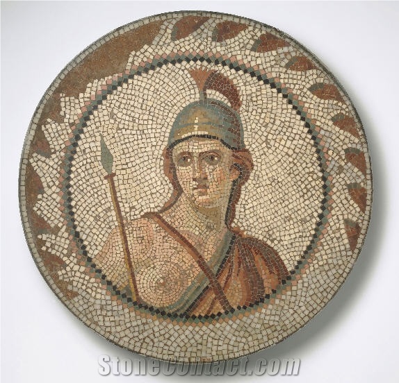 Natural Stone Mosaic Circle Medallion