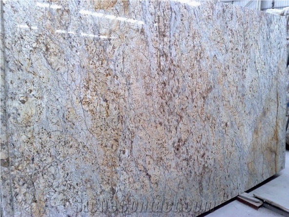 Romano Gold Granite Slab, Brazil Yellow Granite