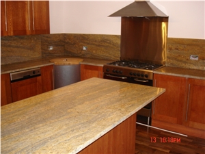 Kashmir Gold Granite Countertop, Yellow Granite Countertop
