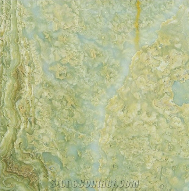 Iran Light Green Onyx Slabs & Tiles