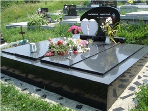 Black Granite Double Monuments