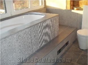 Bathroom Blue Stone, Bath Tub Surround Cladding