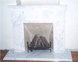 Fireplace - Carrara White Marble