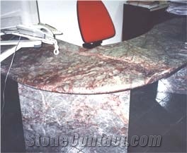 Rain Forest Green Marble Reception Work Tops