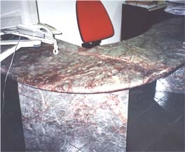 Rain Forest Green Marble Reception Work Tops