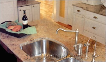 Gold Granite Kitchen Countertop