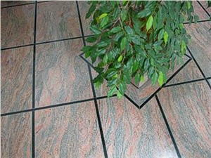 Multicolor Red Granite Floor Tiles