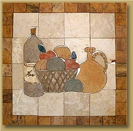 Travertine Mosaic Picture