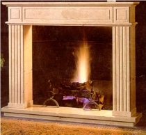 Yellow Sandstone Fireplace Mantel