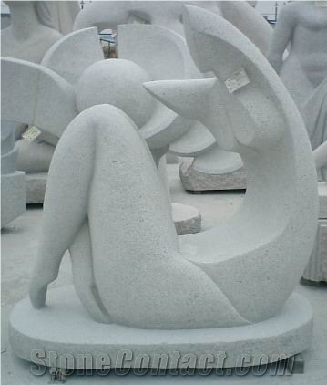 G603 White Granite Abstract Sculpture