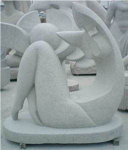 G603 White Granite Abstract Sculpture