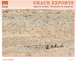 Ivory Chiffon Granite, India Beige Granite Slabs & Tiles