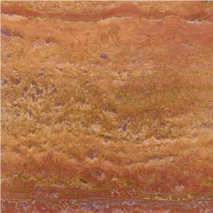 Rojo Travertine Slabs & Tiles, Iran Red Travertine