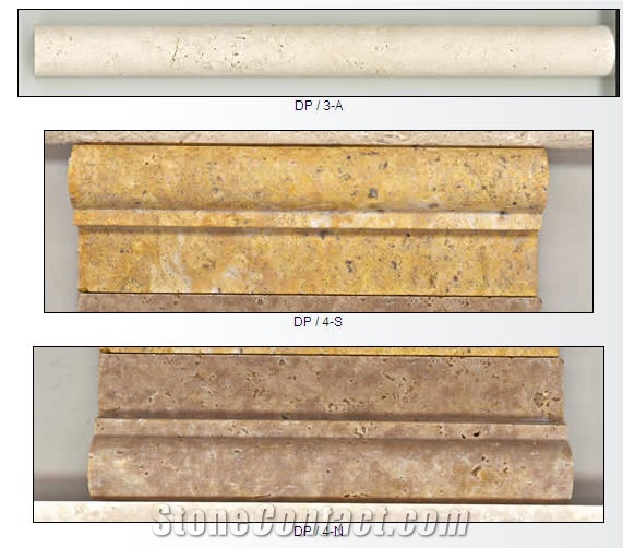yellow Travertine Mouldings Collection