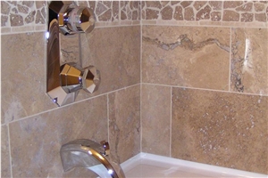 Bathroom - Travertine Wall Tile
