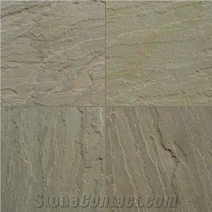 Raj Green Sandstone Slabs & Tiles, India Green Sandstone