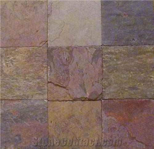 Multicolor Slate Slabs & Tiles