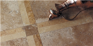 Noche Travertine Tumbled Slabs & Tiles, Turkey Brown Travertine