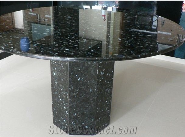 Blue Pearl Granite Round Table From, Round Granite Table