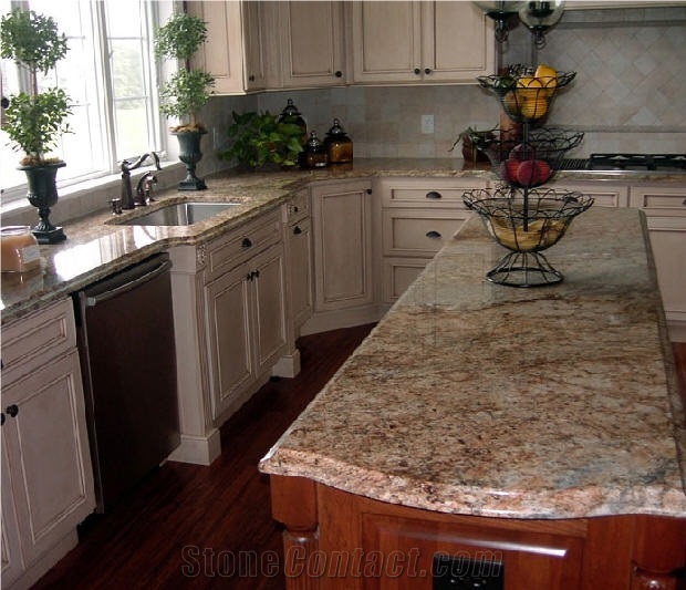Yellow Granite Kitchen Work Top, Yellow Granite Kitchen Countertops